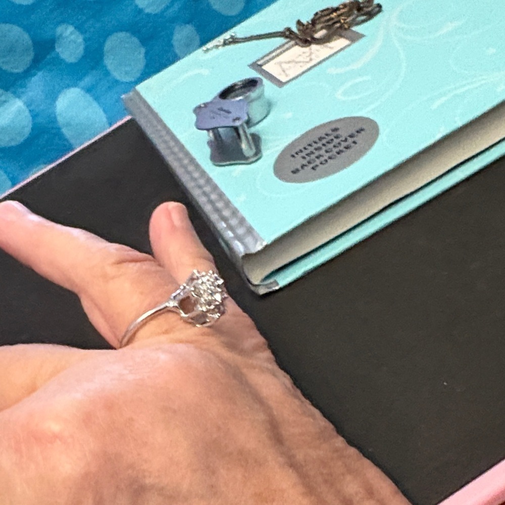 Sterling Silver CZ Floral Ring - Picture 3 of 8